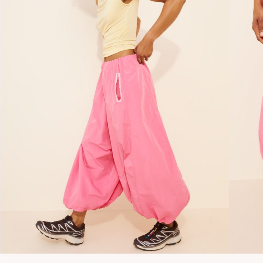 Maeve Utility Pink Bubble Pants